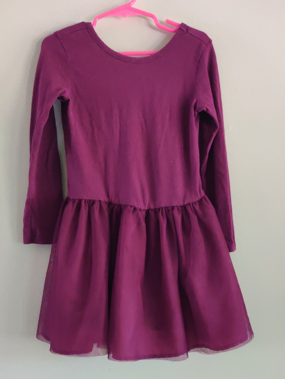 Old Navy Plum Long-Sleeve Tulle Dress Size 5